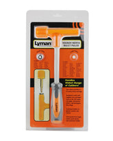Ergonomic handle on Lyman bullet puller with rubber insert